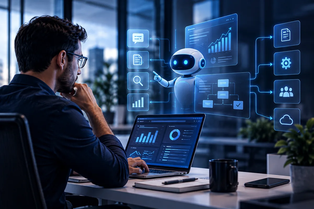 Agentes de inteligencia artificial conectados a los procesos de una empresa